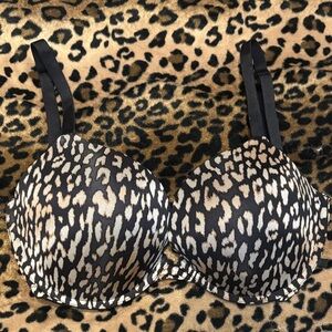 Leopard Print Victoria’s Secret Push Up Bra 34DDD
